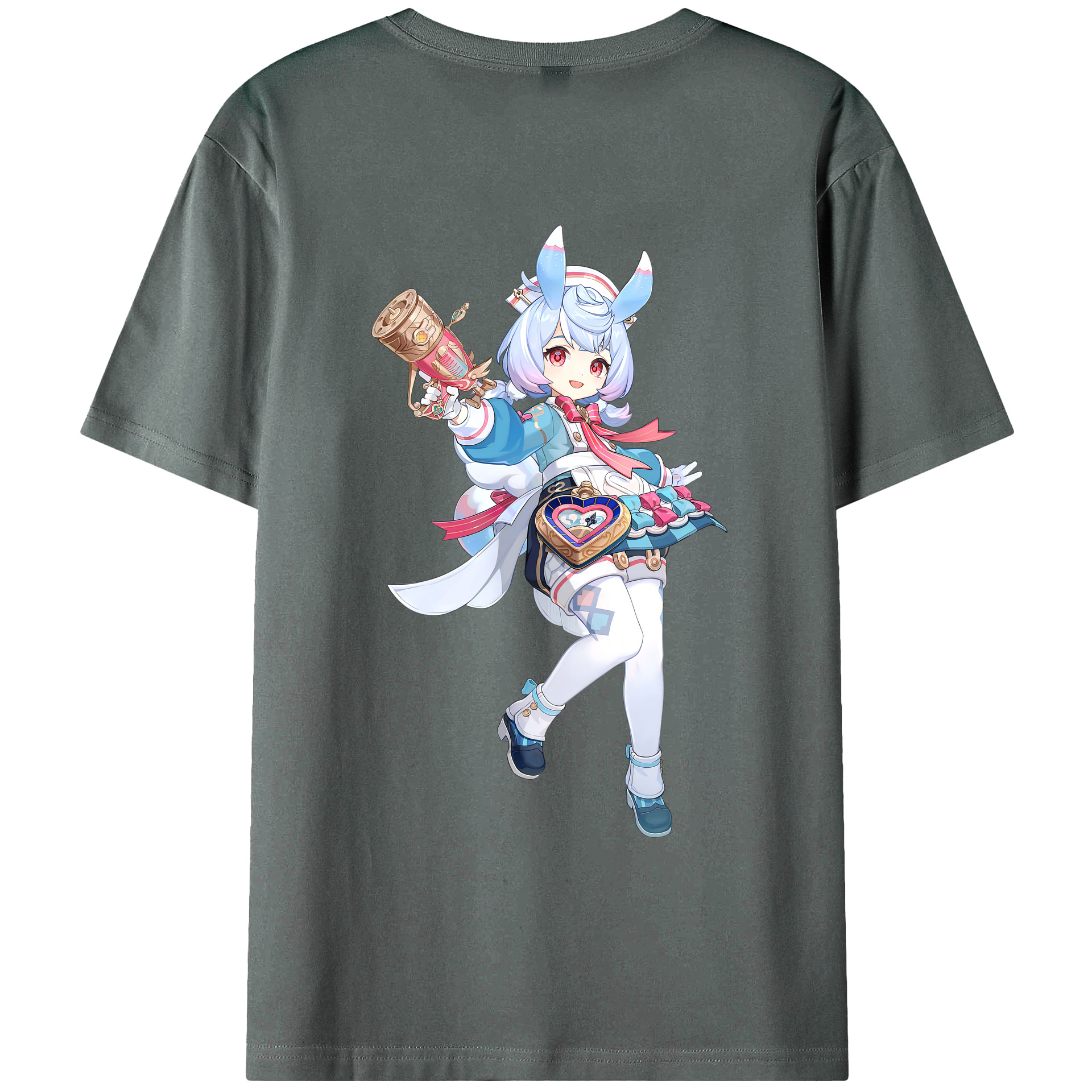 げんし神 シゲウィン genshin Shigewin 綿100％ メンズ半袖Tシャツ（バックプリント） 通気性